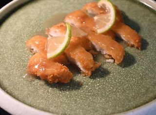Tempura pollo limone