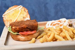 Paneer Burger with Fries 