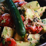 სალათი კიტრი პომიდვრის ნიგვზით/Cucumber tomato walnut salad