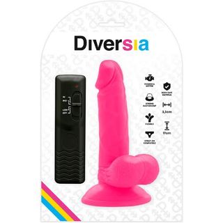 Diversia Dildo Flexible Con Vibración - Rosa (20.5 Cm.)