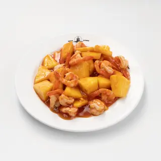 Gambas com Ananás