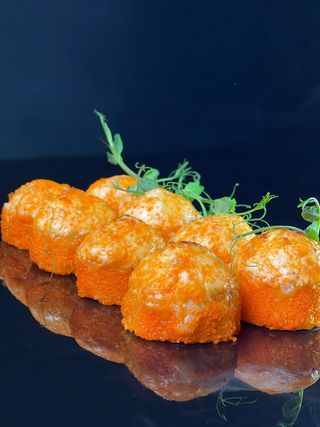 Запечений з креветкою