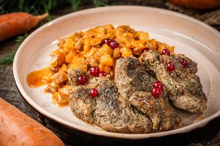 Запечений ошийок-гриль з овочевим соте