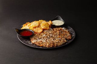 Șnițel de curcan în crustă de semințe