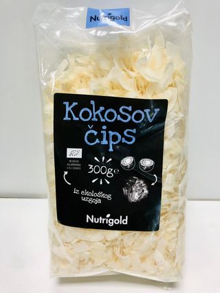 Kokosov čips nezaslađen 300g Nutrigold