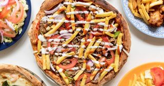 Pizza kebab schiacciata