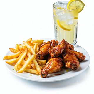 Menù ali di pollo 4 pezzi