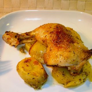 Muslo de pollo al horno