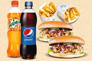 2 Burger Pork BBQ + 2 Cartofi Wedges + 2 Pepsi