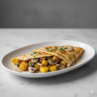 Crepes Patate e Funghi