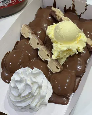 Poffertjes spéculoos, Banane, Noisette, Biscuit spéculoos