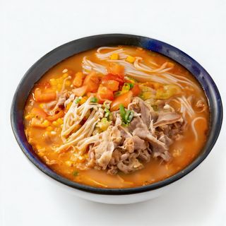 119.Cinese  Ramen in brodo con manzo e pomodoro番茄牛肉拉面