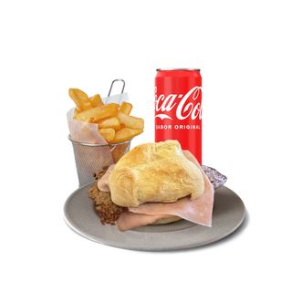 Prego no Pao + Batata + Bebida