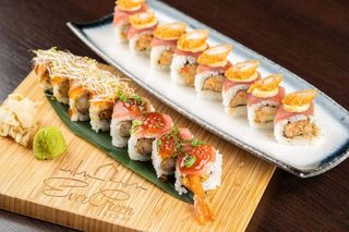 Evergreen menu + Ebi tempura