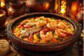 Tajín De Gambas Al Alioli