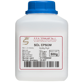 Siarczan Magnezu Siedmiowodny sól gorzka Epsom CZCH 500g STANLAB