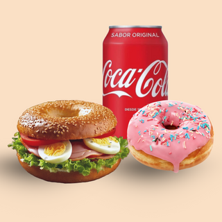 Bagel + Refresco + Duffin