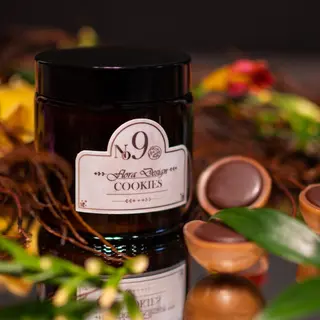 No.9 Cookies - Lumanare parfumata naturala handmade 150g, 10 zile