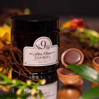 No.9 Cookies - Lumanare parfumata naturala handmade 150g, 10 zile