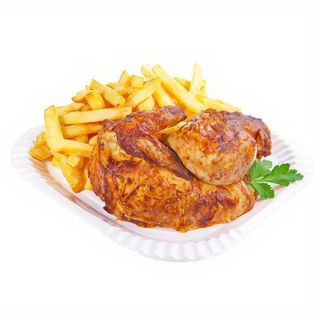 1/2 Pollo a la Brasa + Ensalada y Bebida