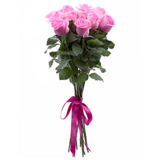 Bukiet 11 różowych róż