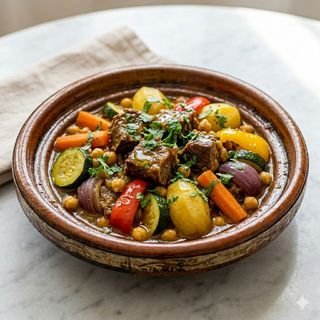 Tajín De Carne Con Verduras