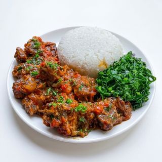 Greens Beef fry Ugali