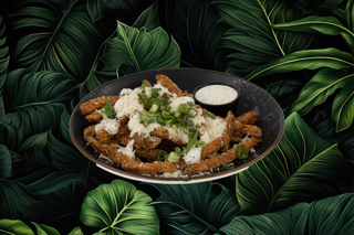 Frytki z batatów z parmezanem szczypiorkiem i majonezem truflowym 250g