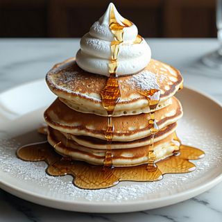 Clatite cu sirop de artar si frisca