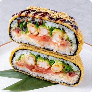 Суші-бургер креветка-тунець