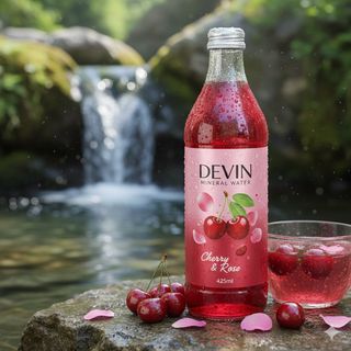 Минерална вода Девин с вкус на череша и роза