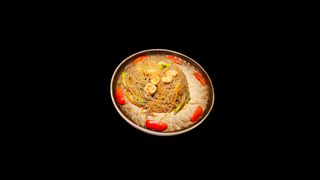 183-Spaghetti di soia con Gamberi