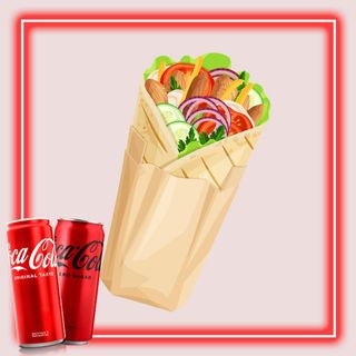 2 x Телешки дюнер XL (550г) + 2 x Coca-Cola кен