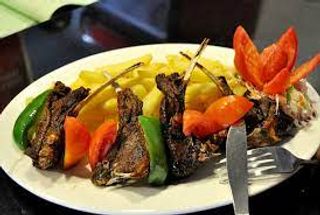 Goat Muchomo With Chips