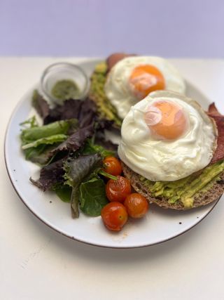 Bacon and smashed avocado