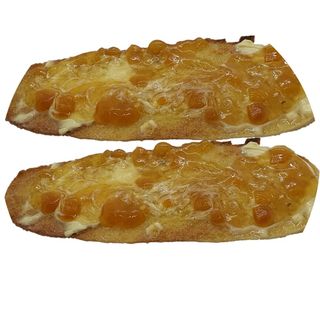 Tostada Avilés (1ud) Pan Natural, Mantequilla y mermelada de Melocotón