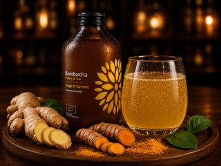 Kombucha ghimbir-curcuma
