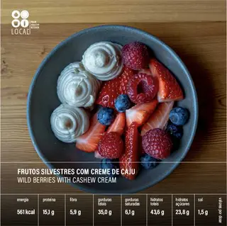 Frutos Silvestres com Creme de Caju