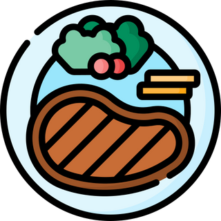 COASTE DE VITEL CU CARTOFI GRATINATI SI SALATA DE VARZĂ (700g)