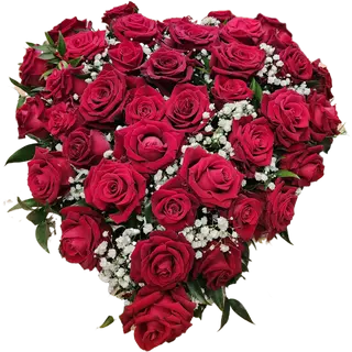 Cuore di rose rosse