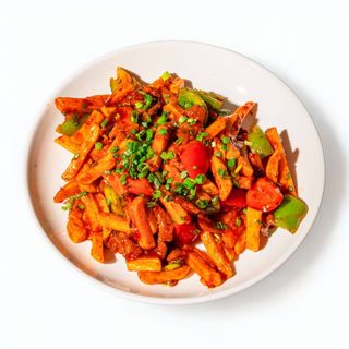 Фри с мясом