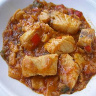 GAZPACHO DE MERO Y GAMBAS