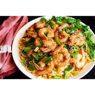 Stir Fry Shrimps with Spring Onions & Ginger