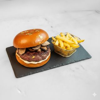 The luxury golden burger