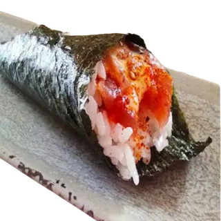 Temaki Salmón Macerado Picante