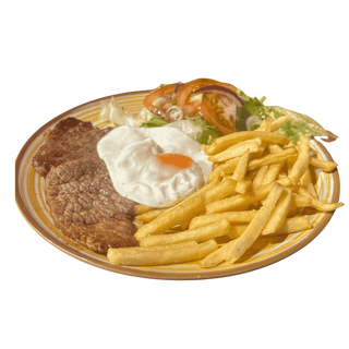 Bitoque de Vaca com Batata Frita e Arroz