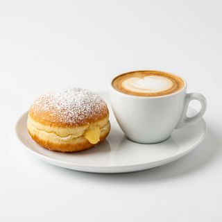 Krapfen e capuccino menù