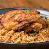 Brown Rice + Pan Fried Chicken
