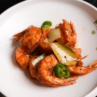 Gamberi con sale e pepe