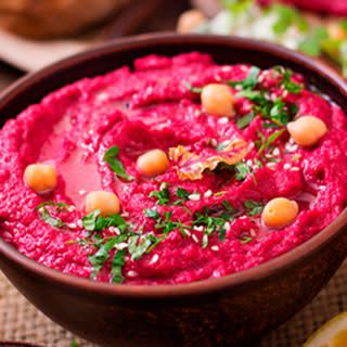 Hummus De Remolacha Con Pan De Pita